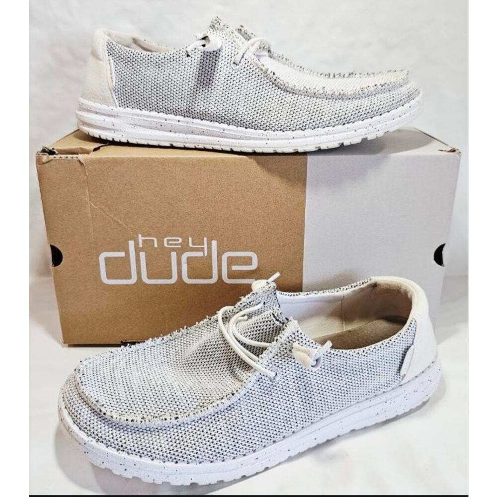 Hey Dude Wendy Soz Stone White Slip-On Shoes Women's Size 9 Comfort Shoes